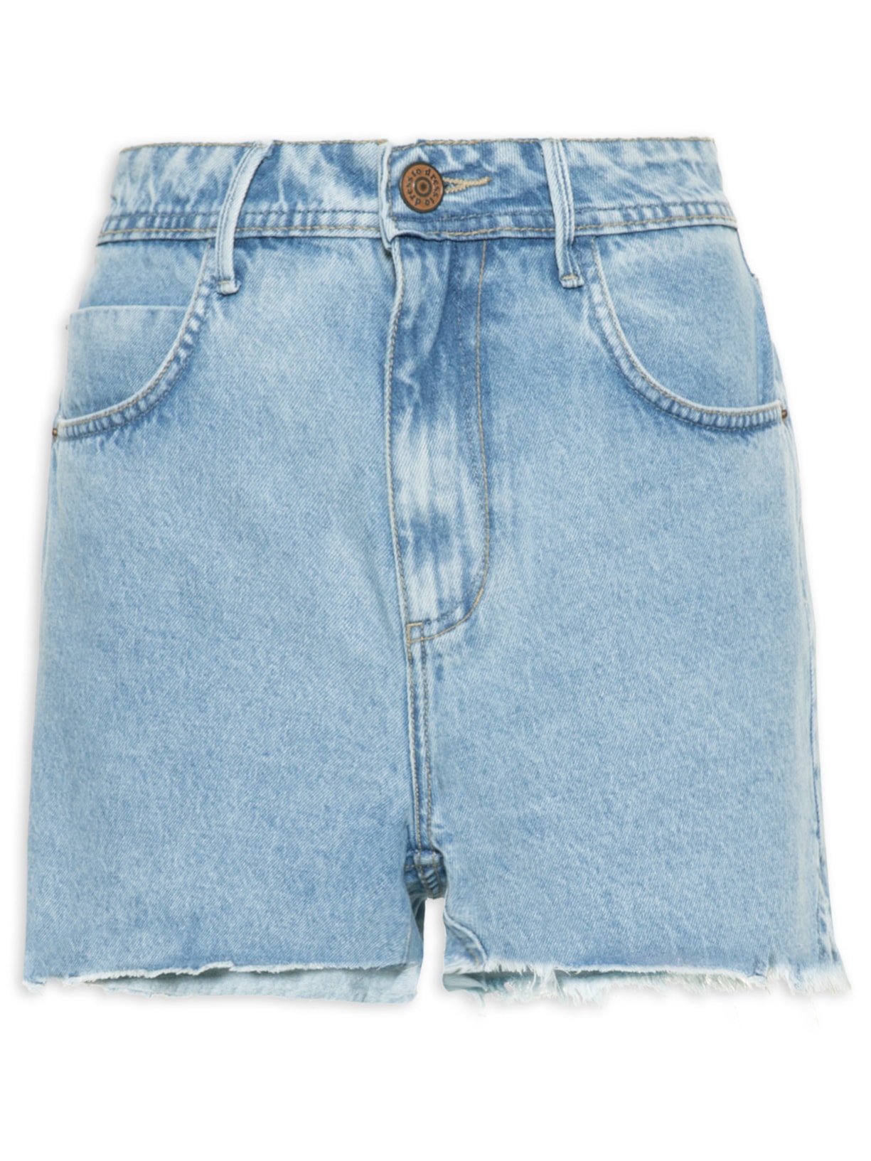 Short Feminino Jeans Boyfriend Degrau - Azul