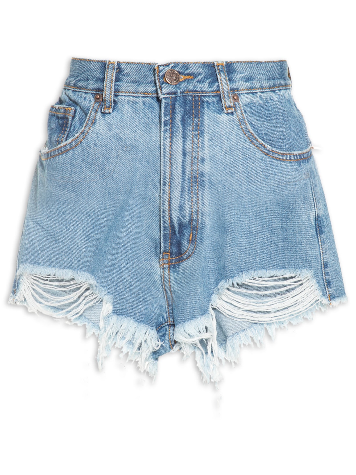 Short Feminino Jeans Curva - Azul