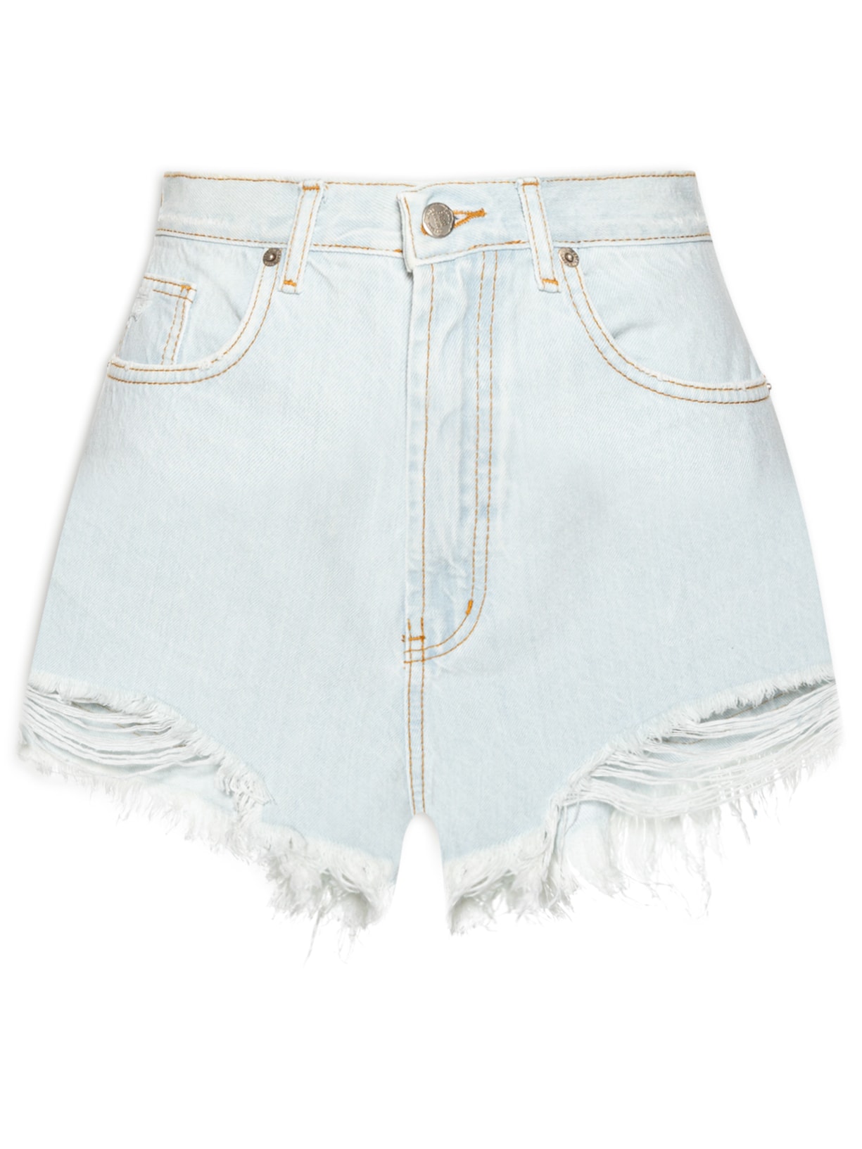 Short Feminino Jeans Curva Claro - Azul