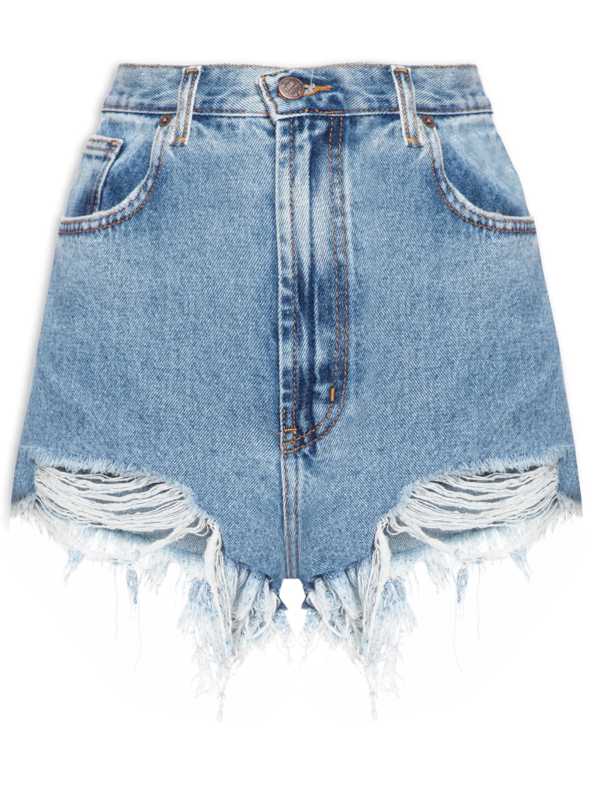 Short Feminino Jeans Curva Vintage - Azul