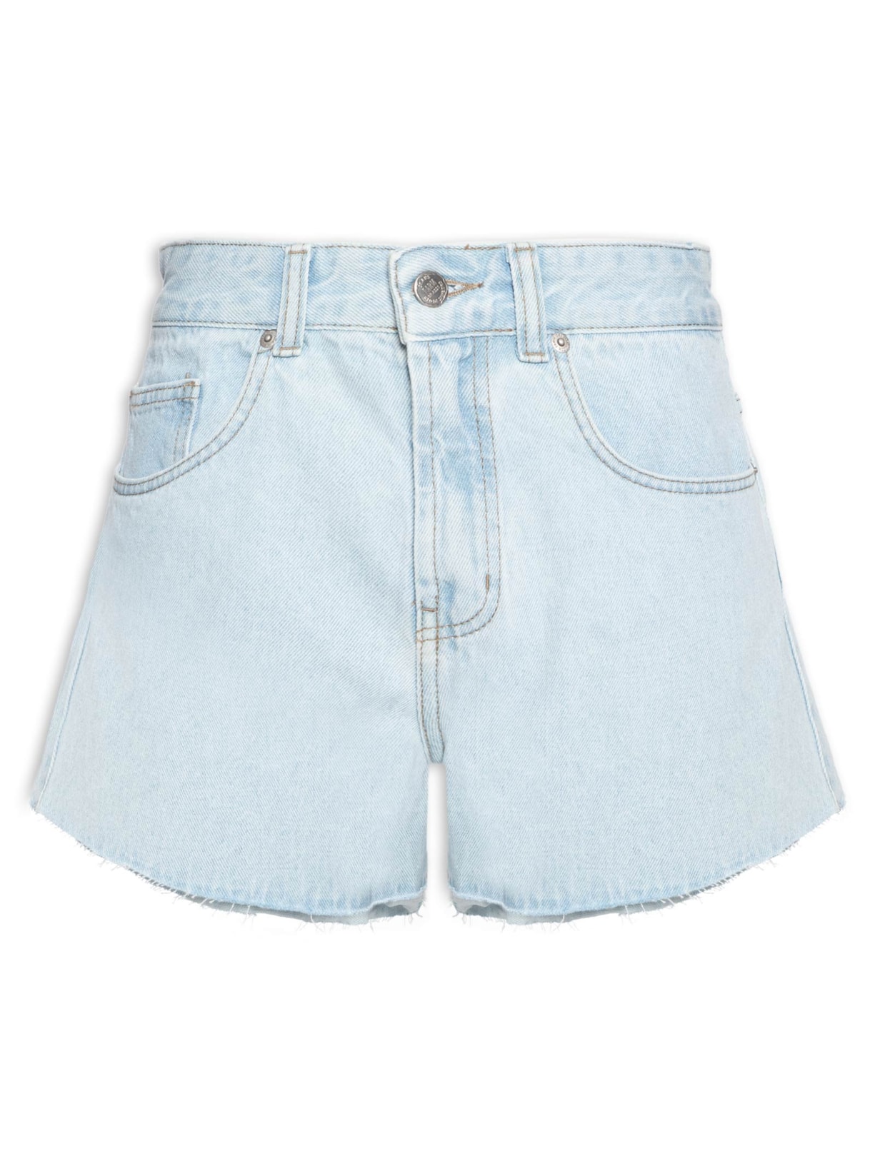 Short Feminino Jeans Evasê - Azul