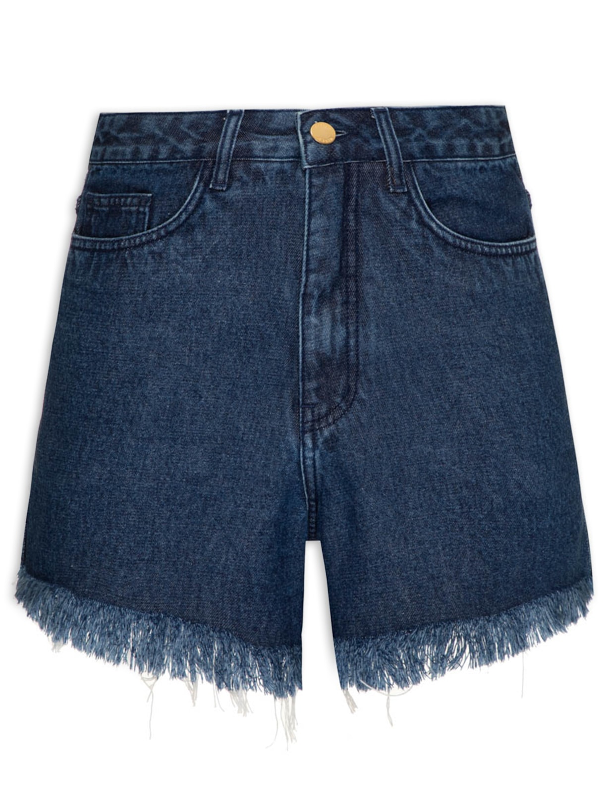 Short Feminino Jeans Felicidade - Azul