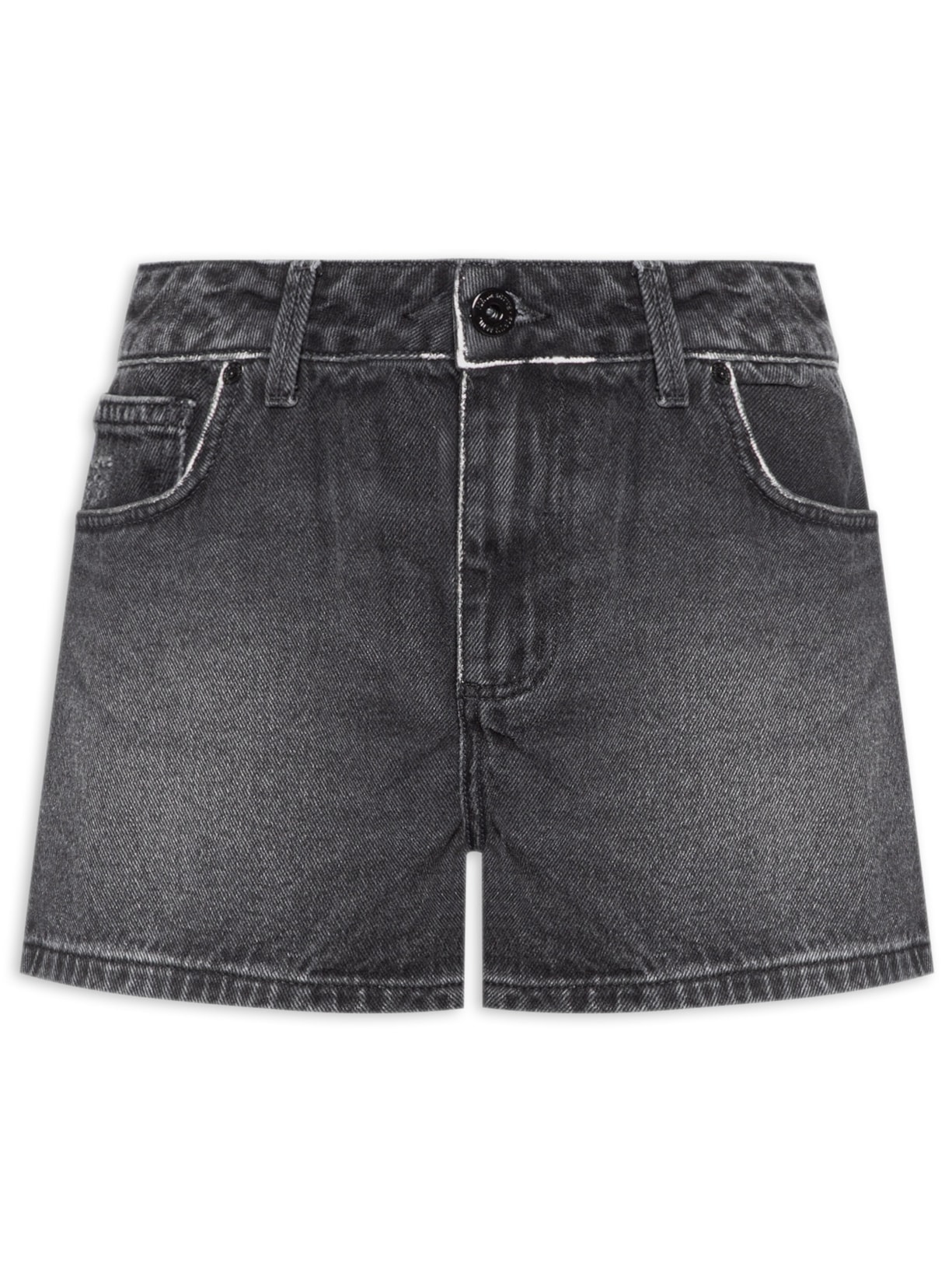 Short Feminino Jeans Malu - Preto