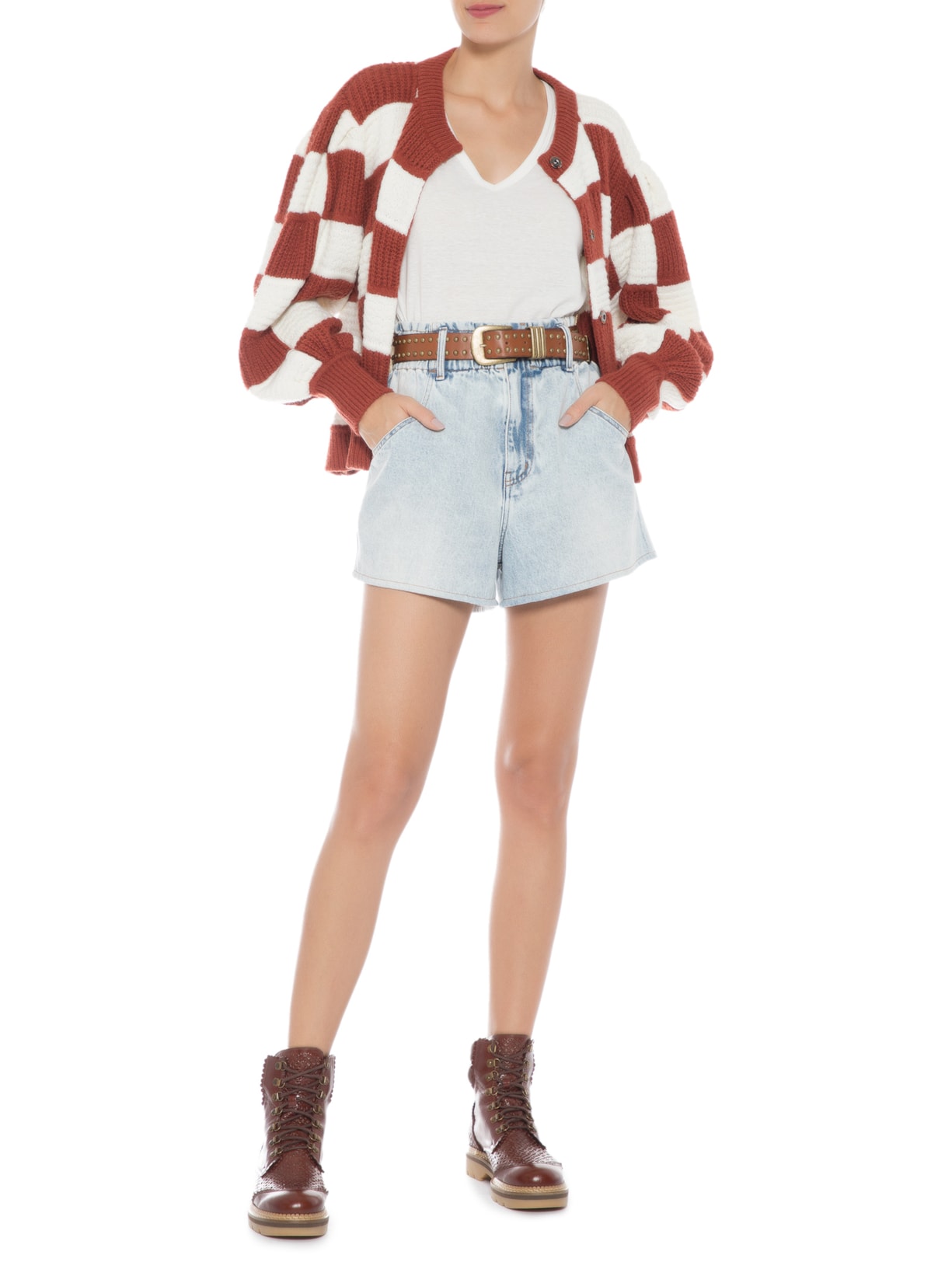 Short Feminino Jeans Manaca Azul Mixed