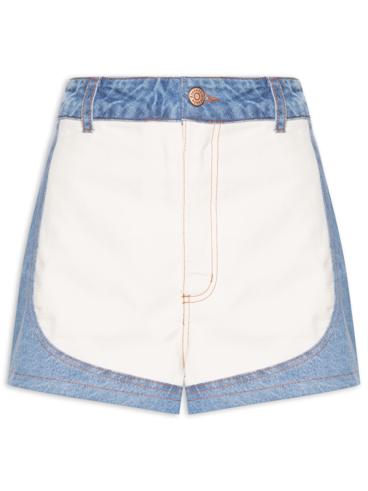 Short Feminino Jeans Mix Sarja - Azul