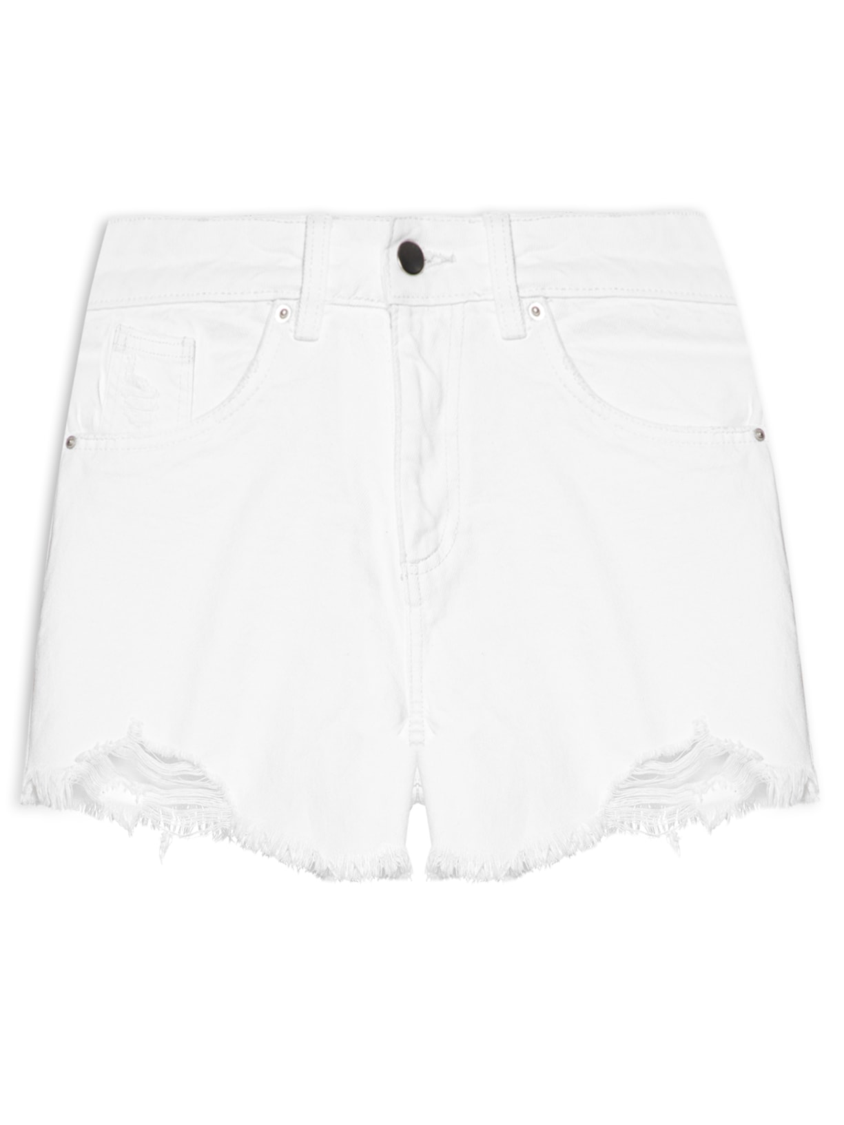 Short Feminino Jeans - Off White