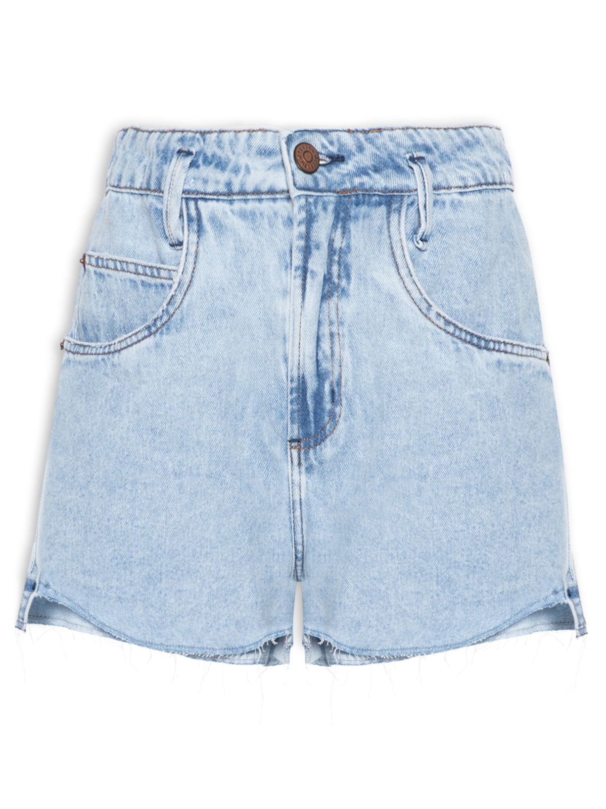 Short Feminino Jeans Puídos - Azul