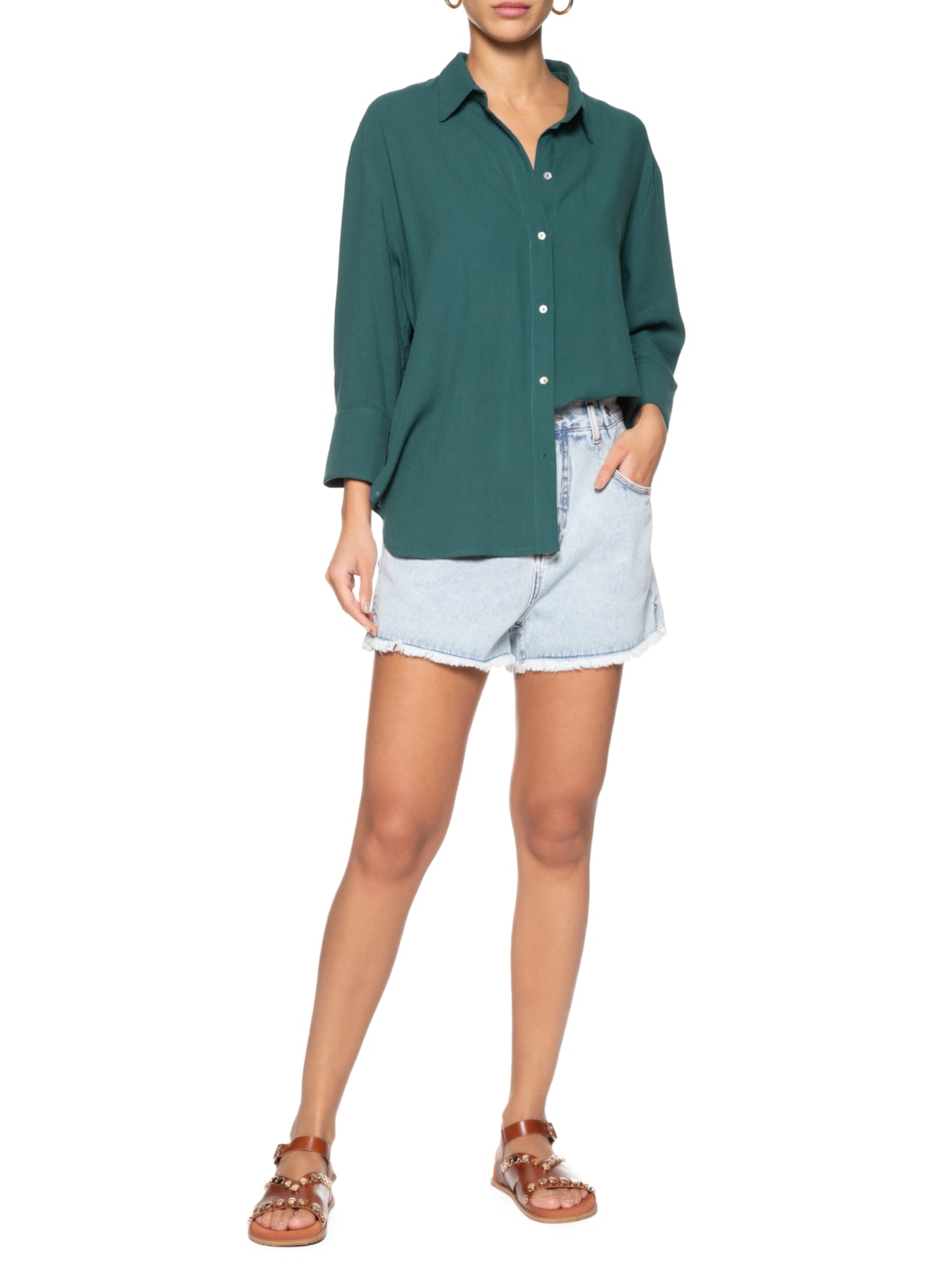 Short Feminino Jeans Regulagem Cós Azul  Dress To