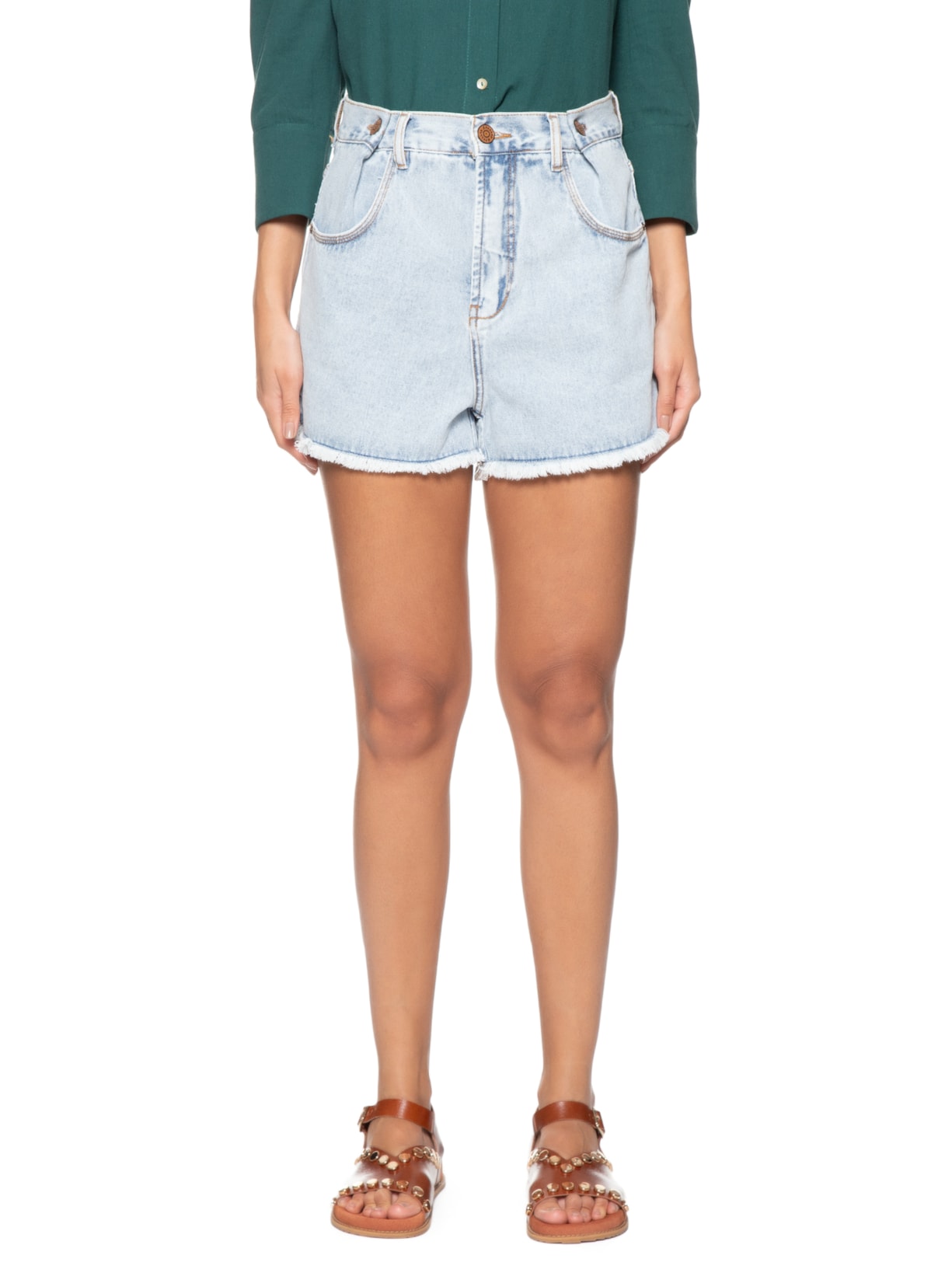 Short Feminino Jeans Regulagem Cós Azul  Dress To