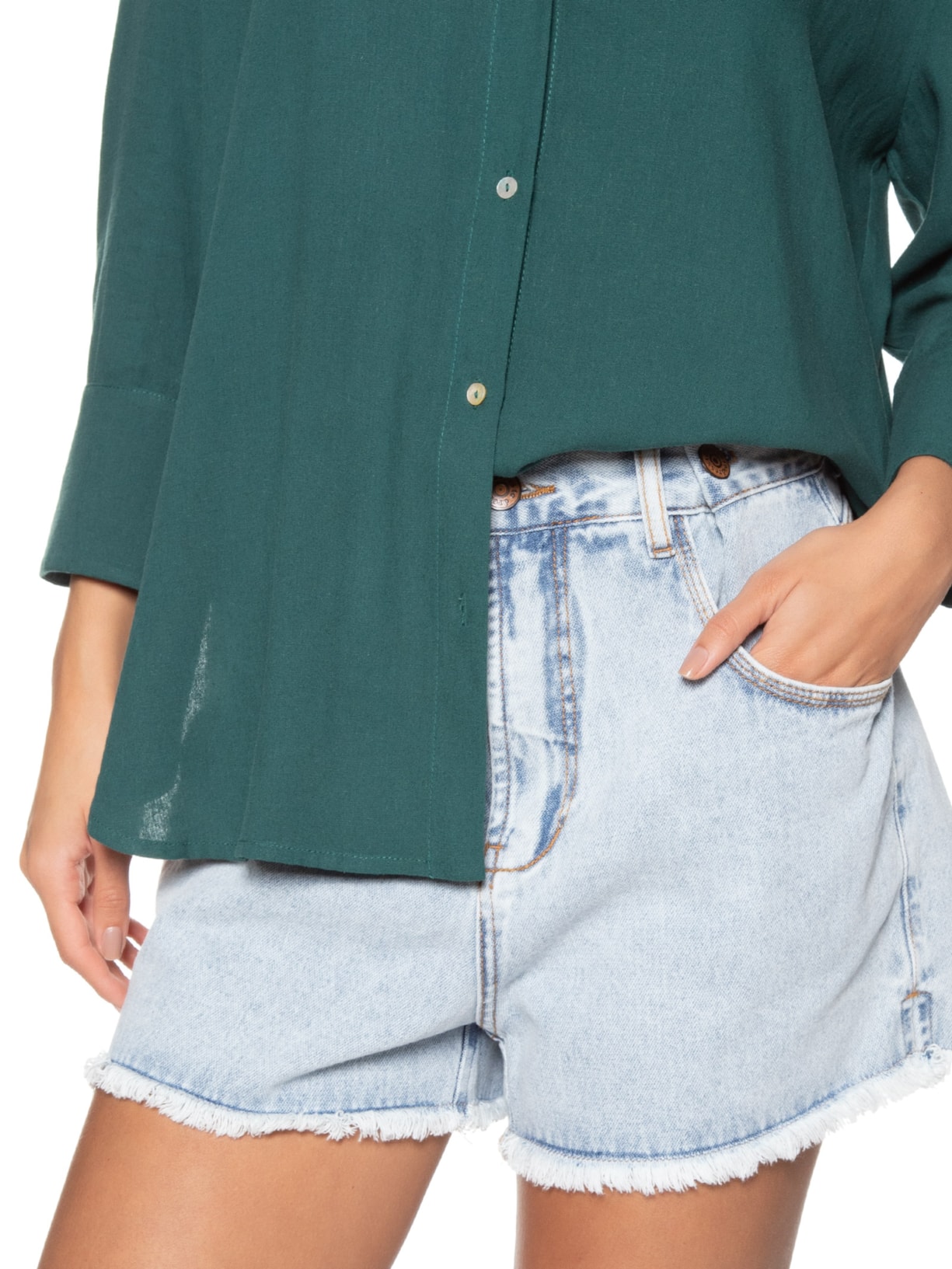 Short Feminino Jeans Regulagem Cós Azul  Dress To