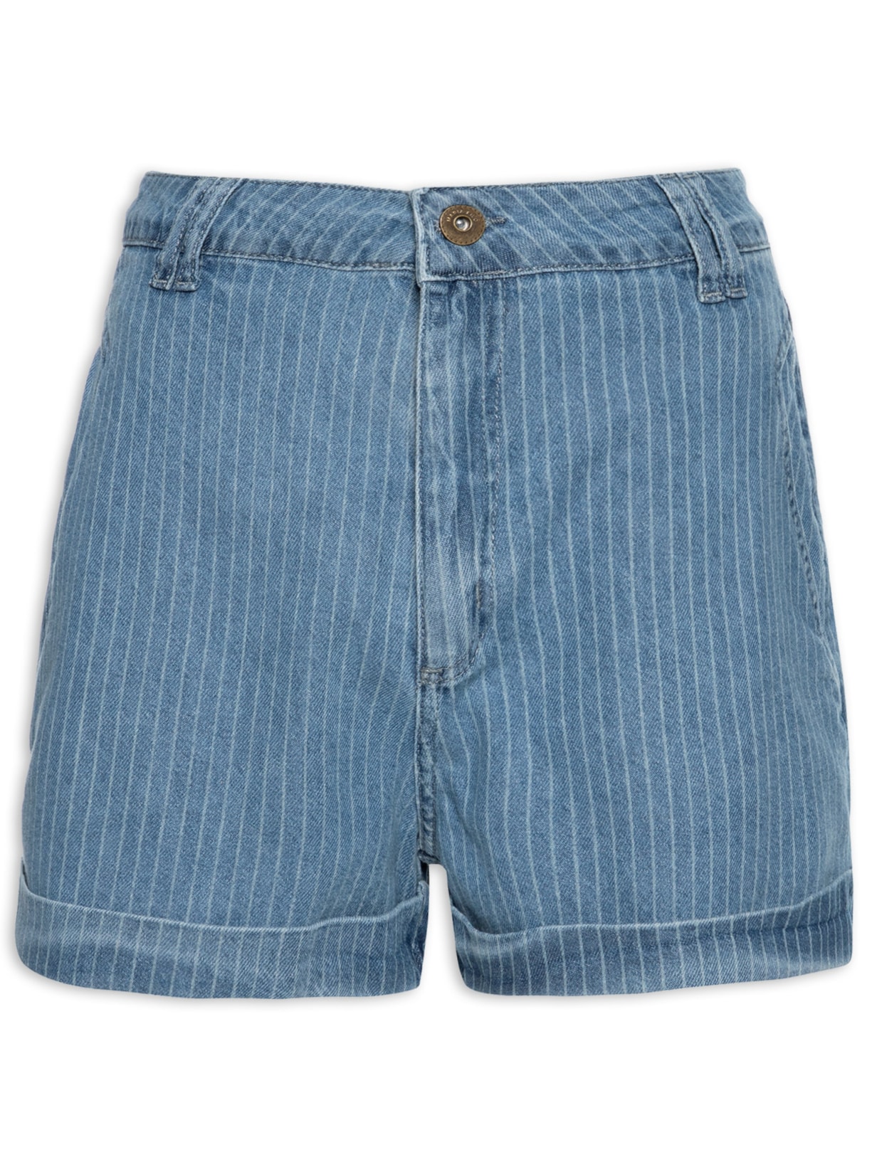 Short Feminino Jeans Risca De Giz - Azul