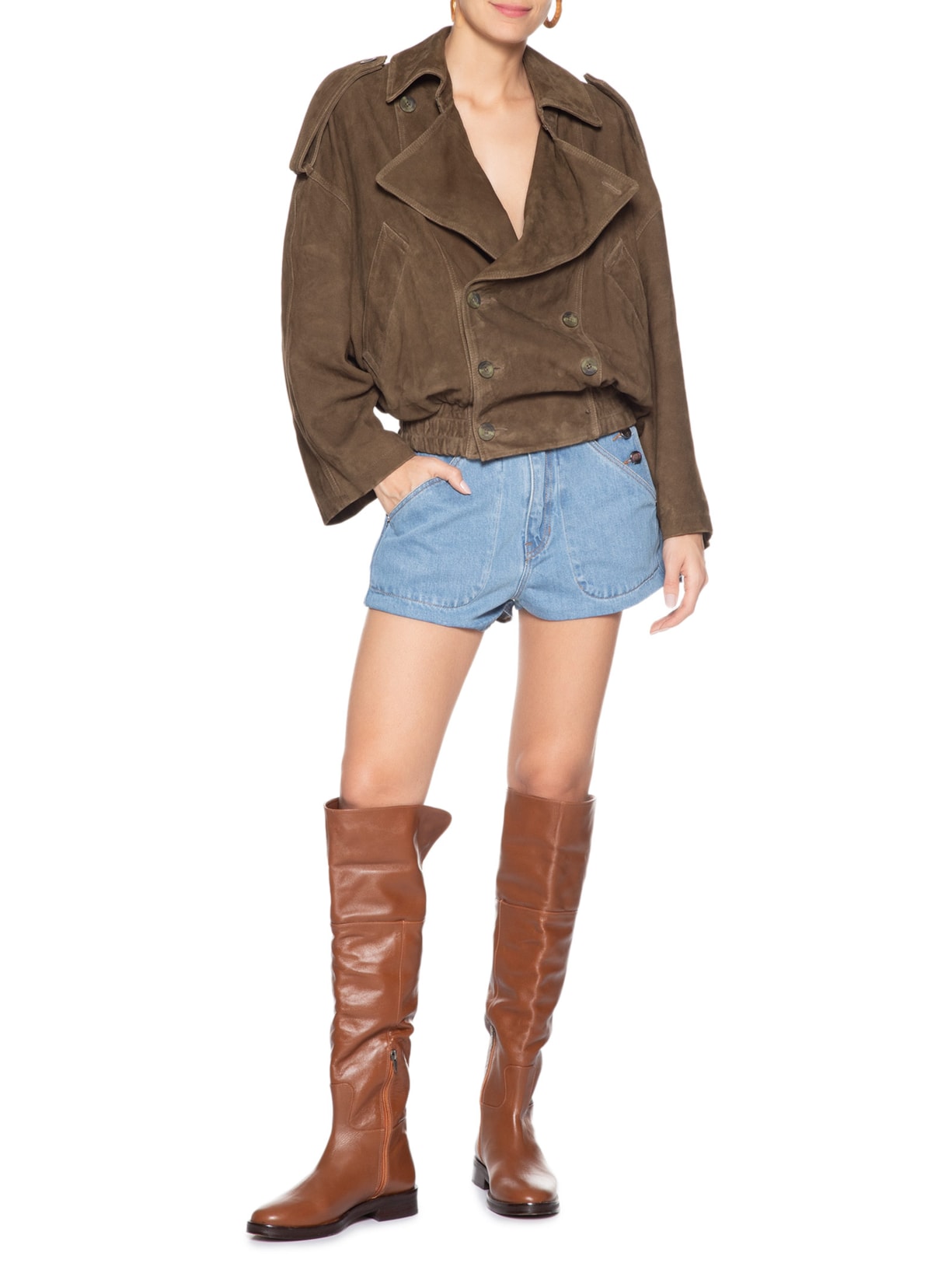 Short Feminino Jeans Sailor Jeans Azul Animale