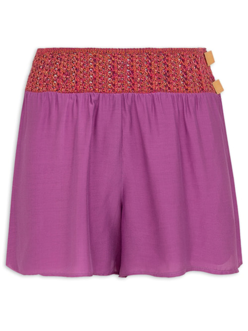 Short Feminino Kasey Detalhe - Rosa