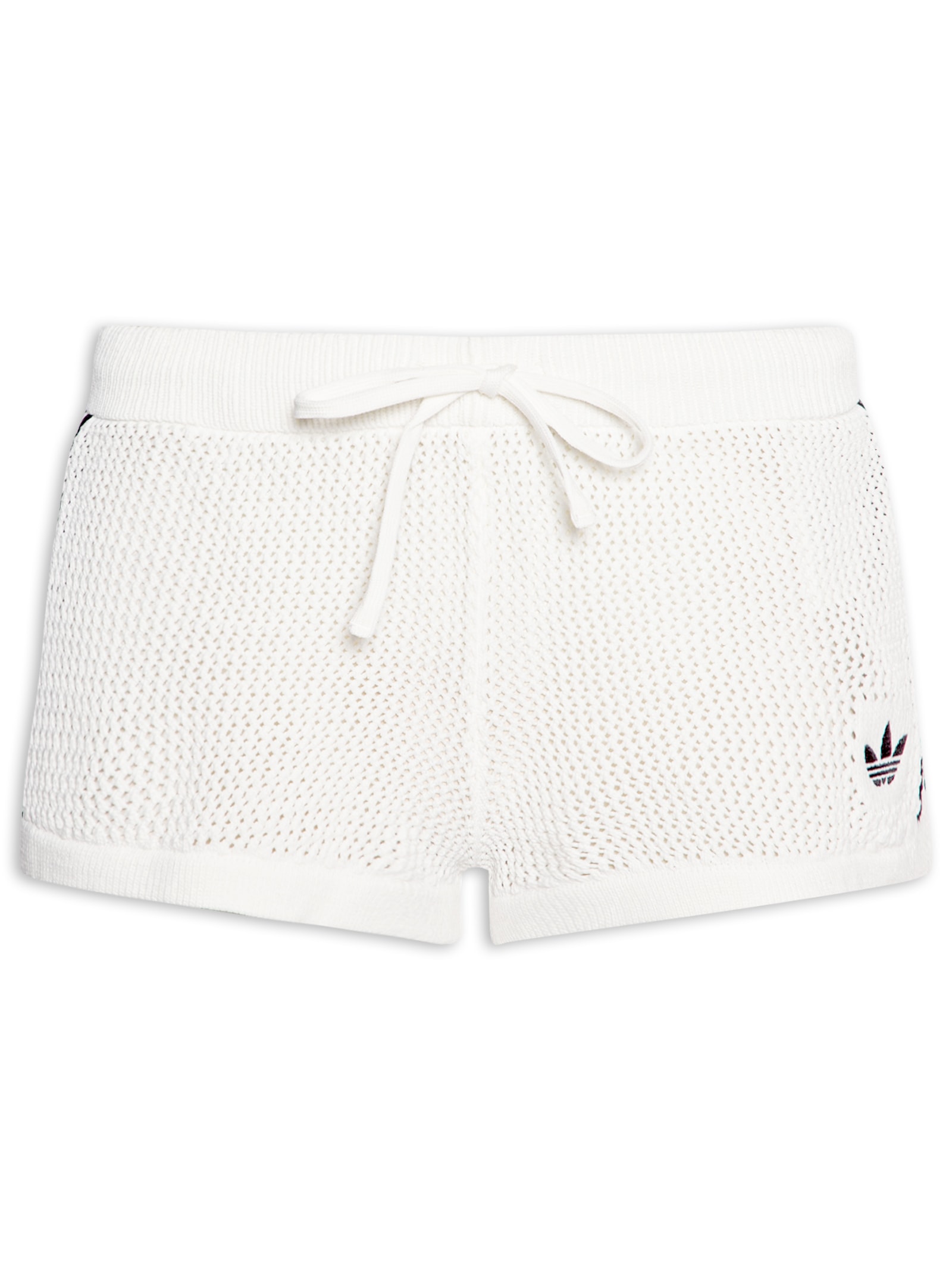 あみ Short Feminino Knitted Crochet - Branco - Adidas Originals