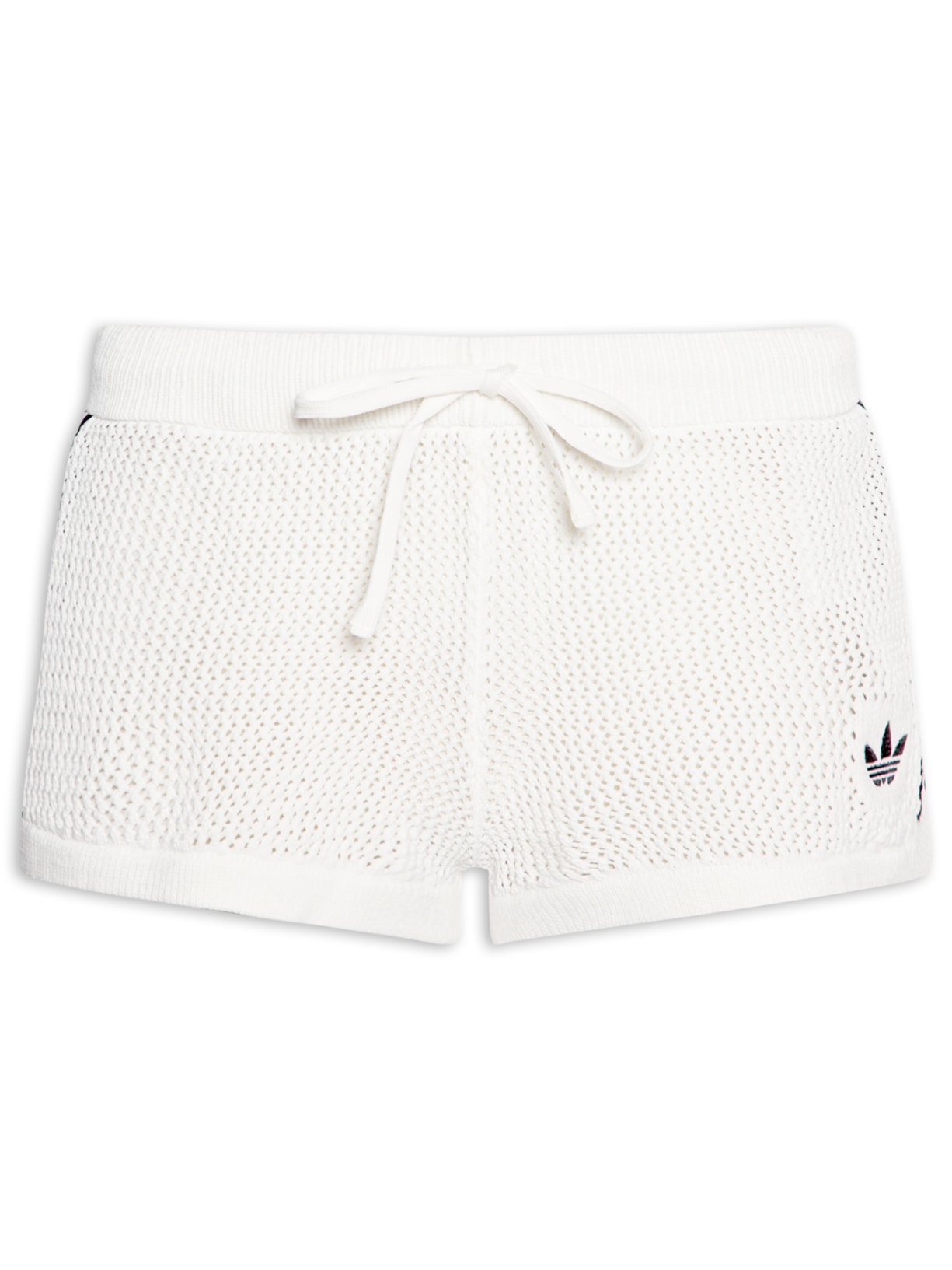 Short Feminino Knitted Crochet Branco Adidas Originals