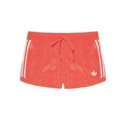 Short Feminino Knitted Crochet - Vermelho