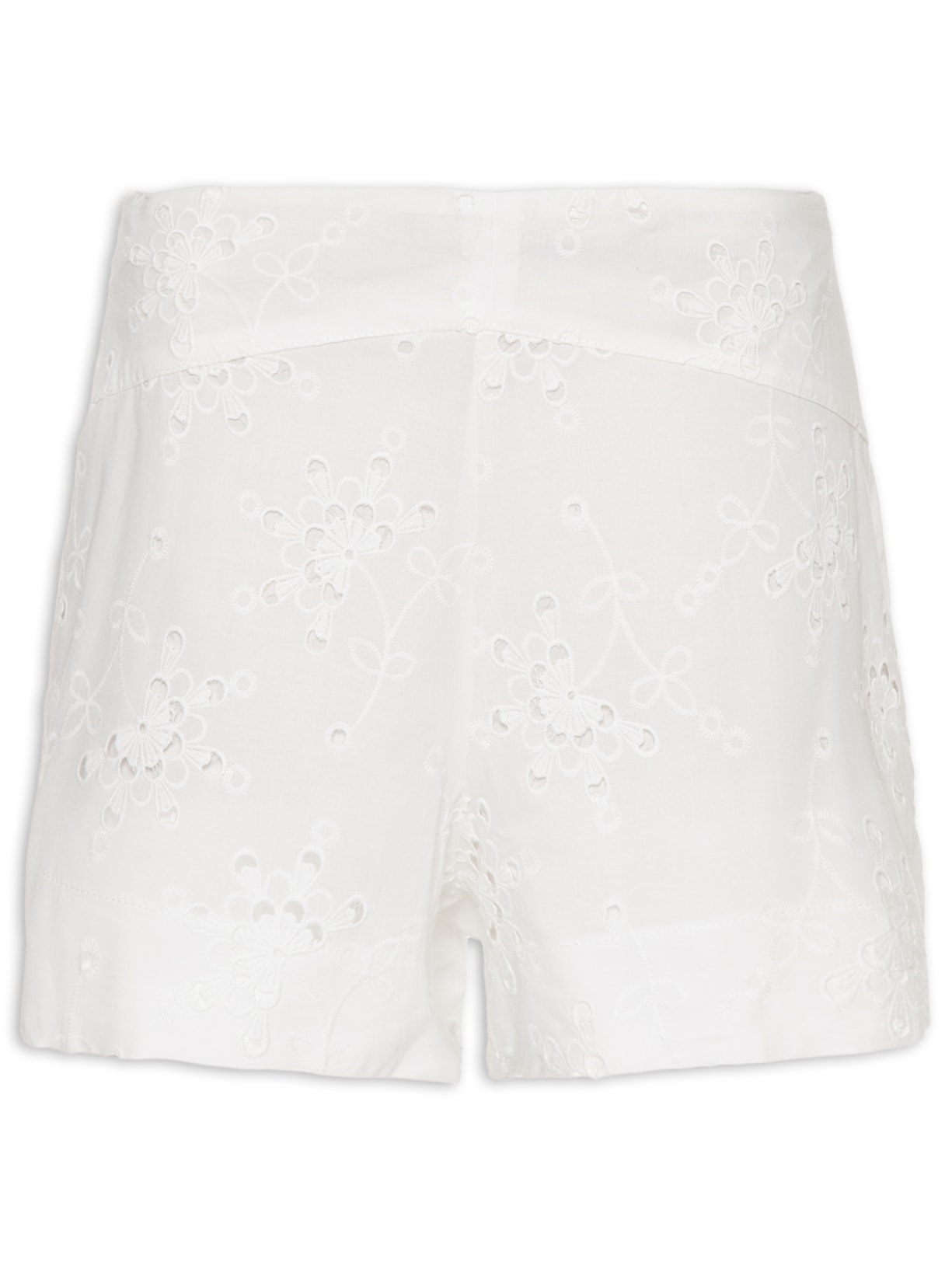 Short Feminino Laise Branco Maria Filó