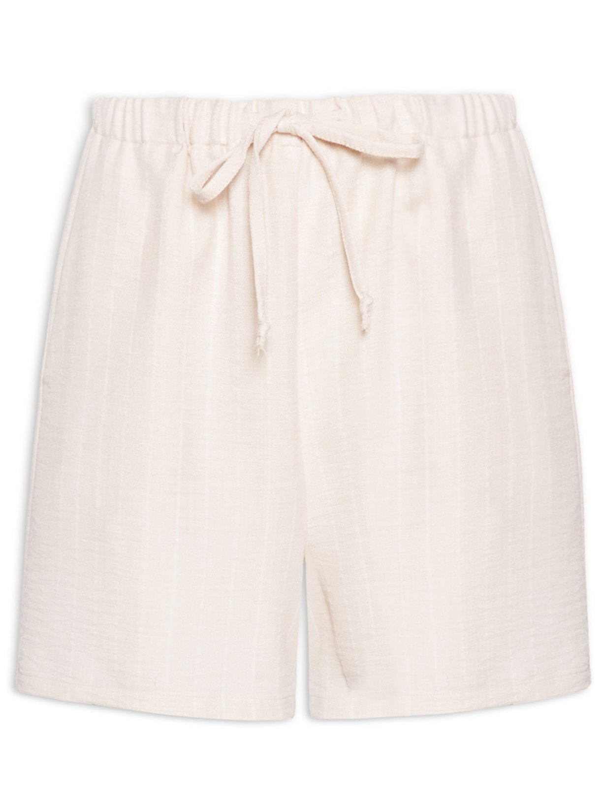 Short Feminino Leve Listrado - Off White
