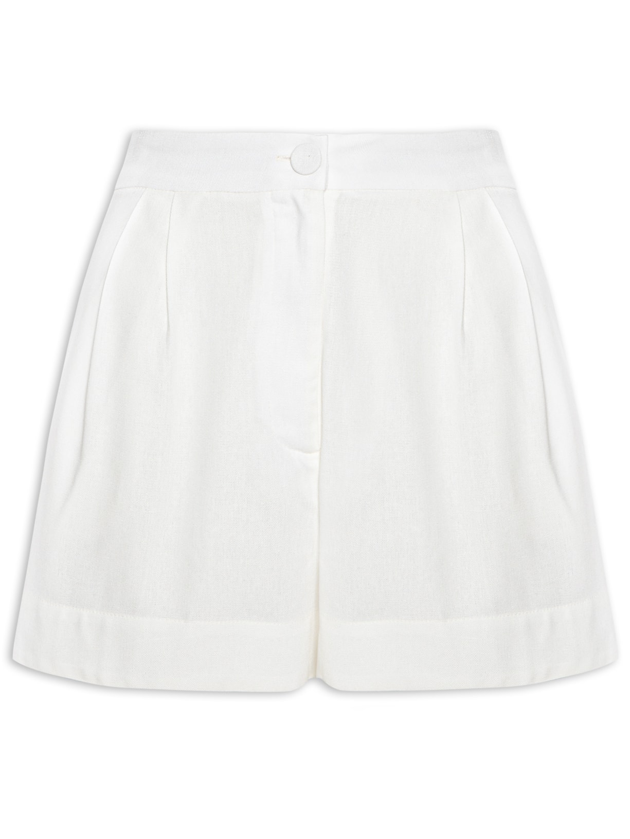 Short Feminino Linho Alfaiataria - Off White