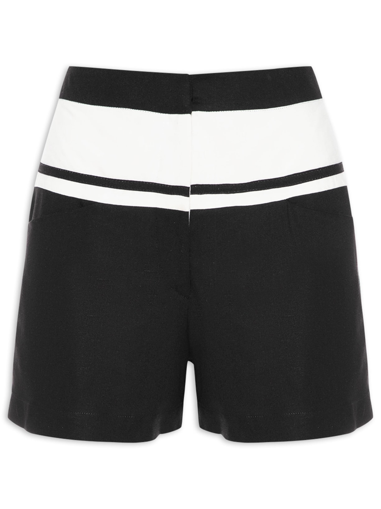Short Feminino Linho - Preto