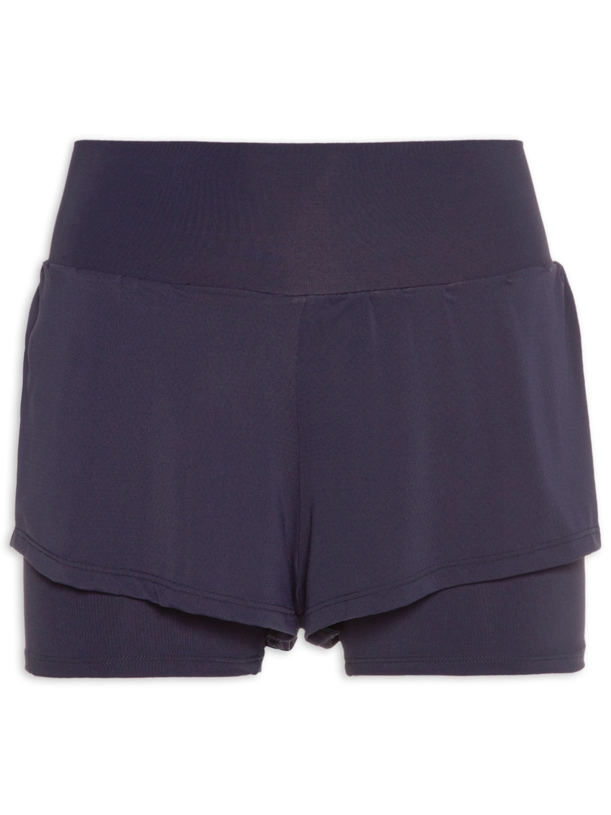 Short Feminino Liso - Azul