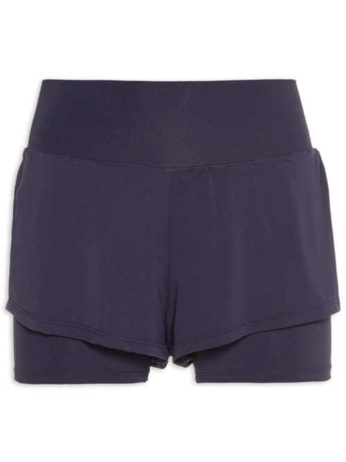 Short Feminino Liso - Azul