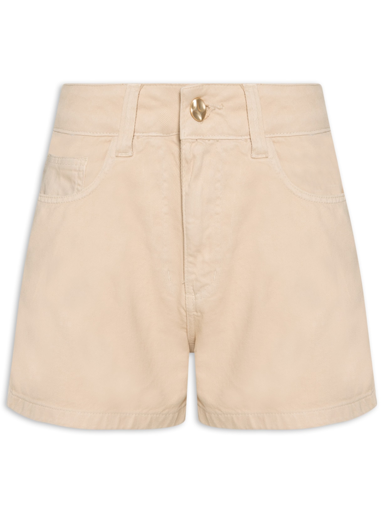 Short Feminino Liso - Bege