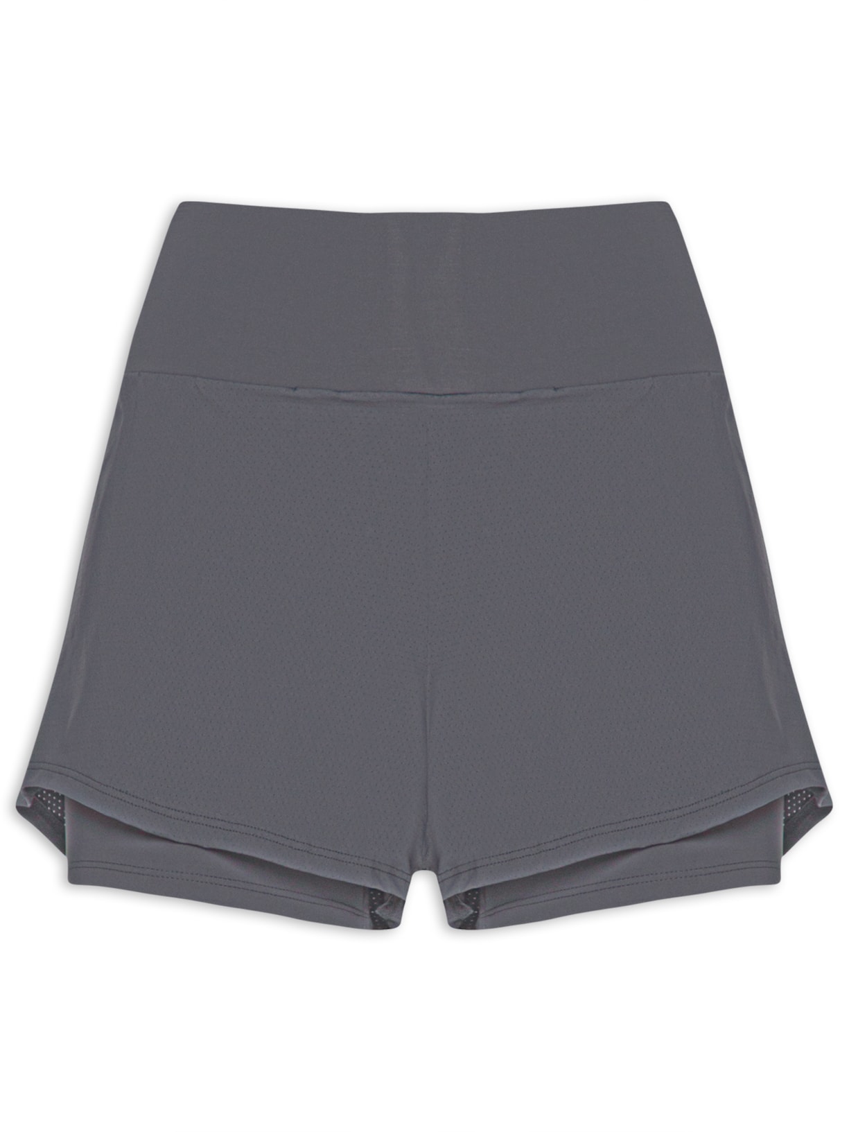 Short Feminino Liso - Cinza