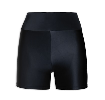Short Feminino Liso Cós Anatômico - Preto