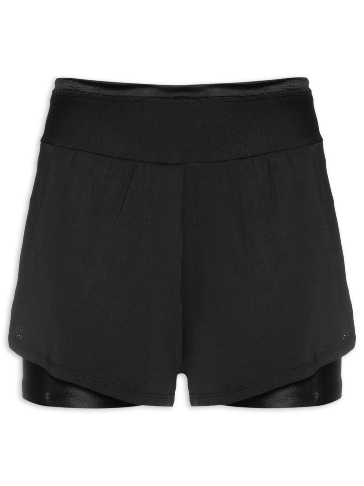 Short Feminino Liso - Preto