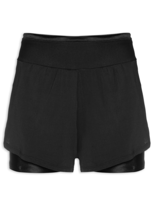 Short Feminino Liso - Preto