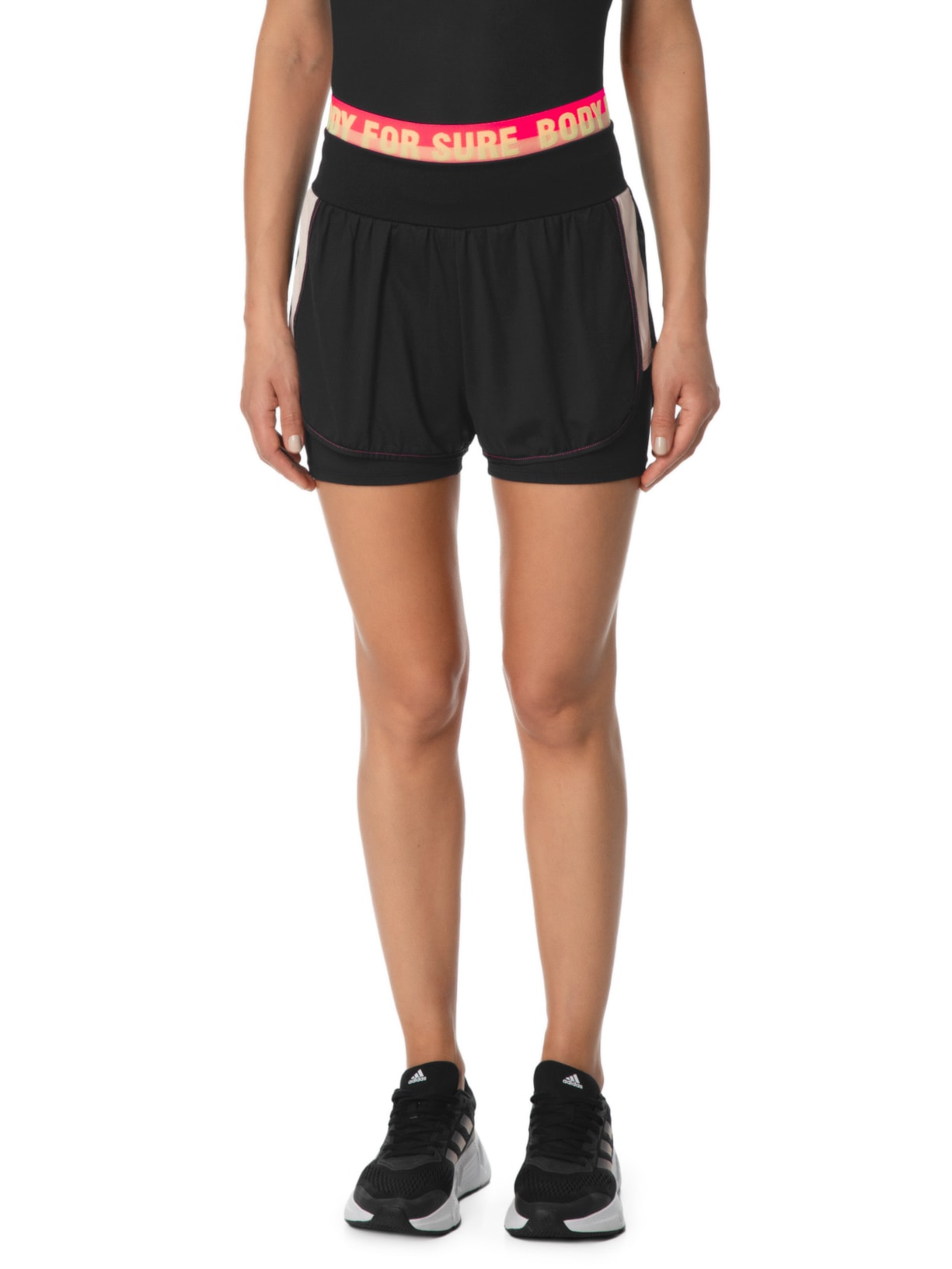 Short Feminino Liso Preto Body For Sure