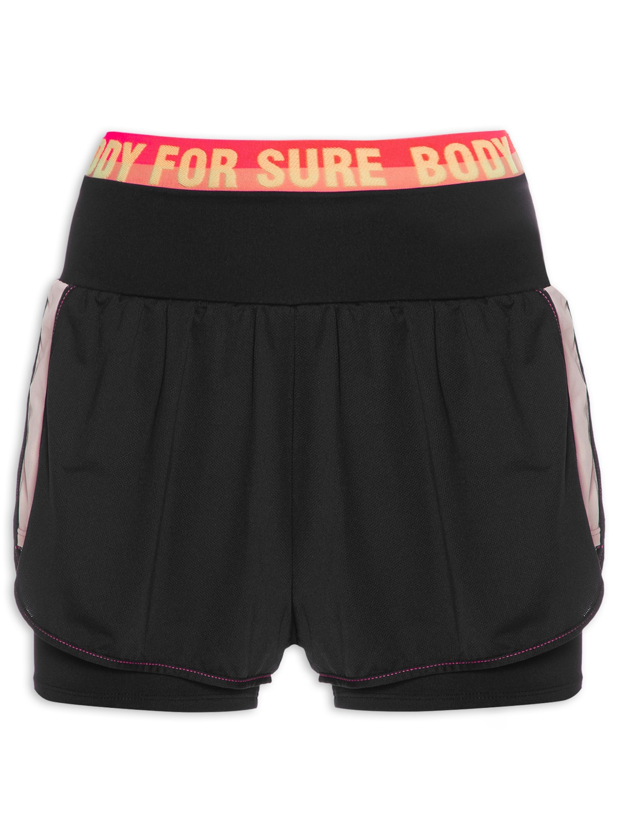 Short Feminino Liso - Preto