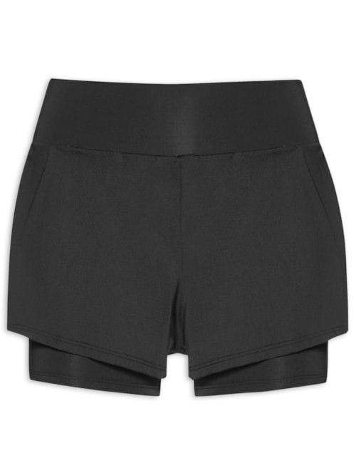 Short Feminino Liso - Preto