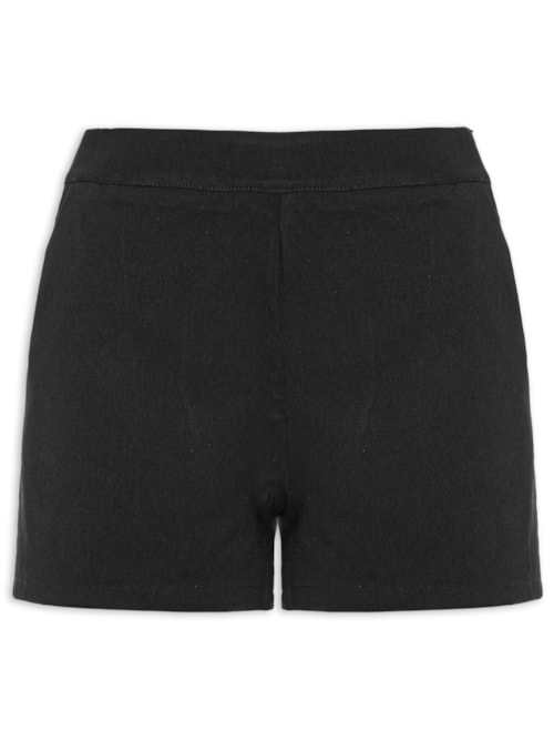 Short Feminino Liso - Preto