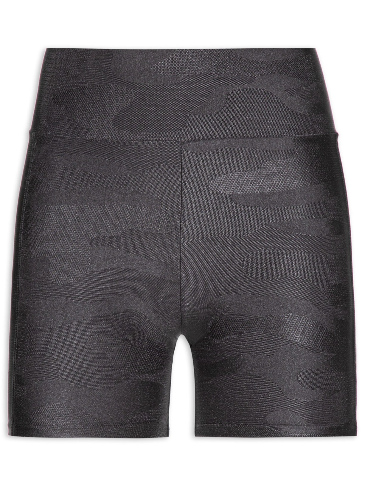 Short Feminino Liso Texturizado - Cinza