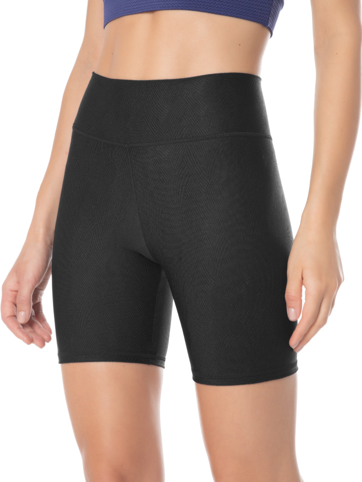 Short Feminino Liso Texturizado Preto Body For Sure