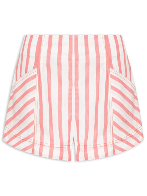 Short Feminino Listra Burburinho - Vermelho