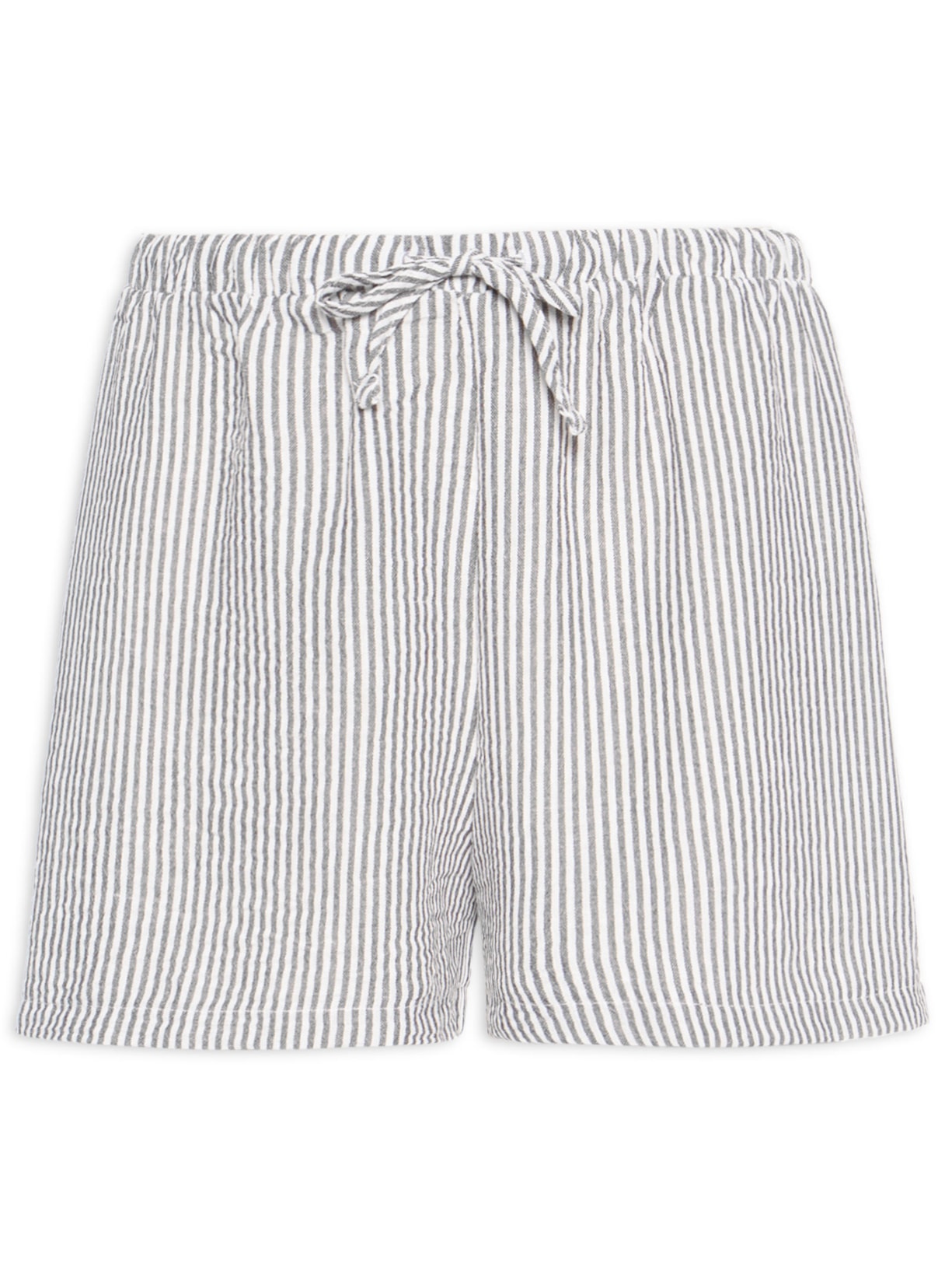 Short Feminino Listrado Preto Basiq