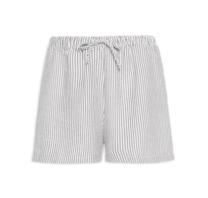 Short Feminino Listrado - Preto