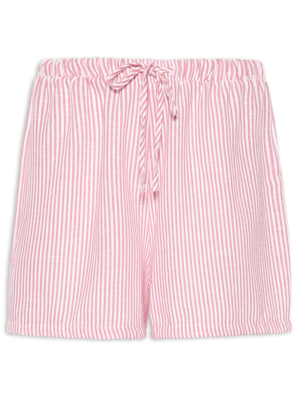 Short Feminino Listrado Rosa Basiq