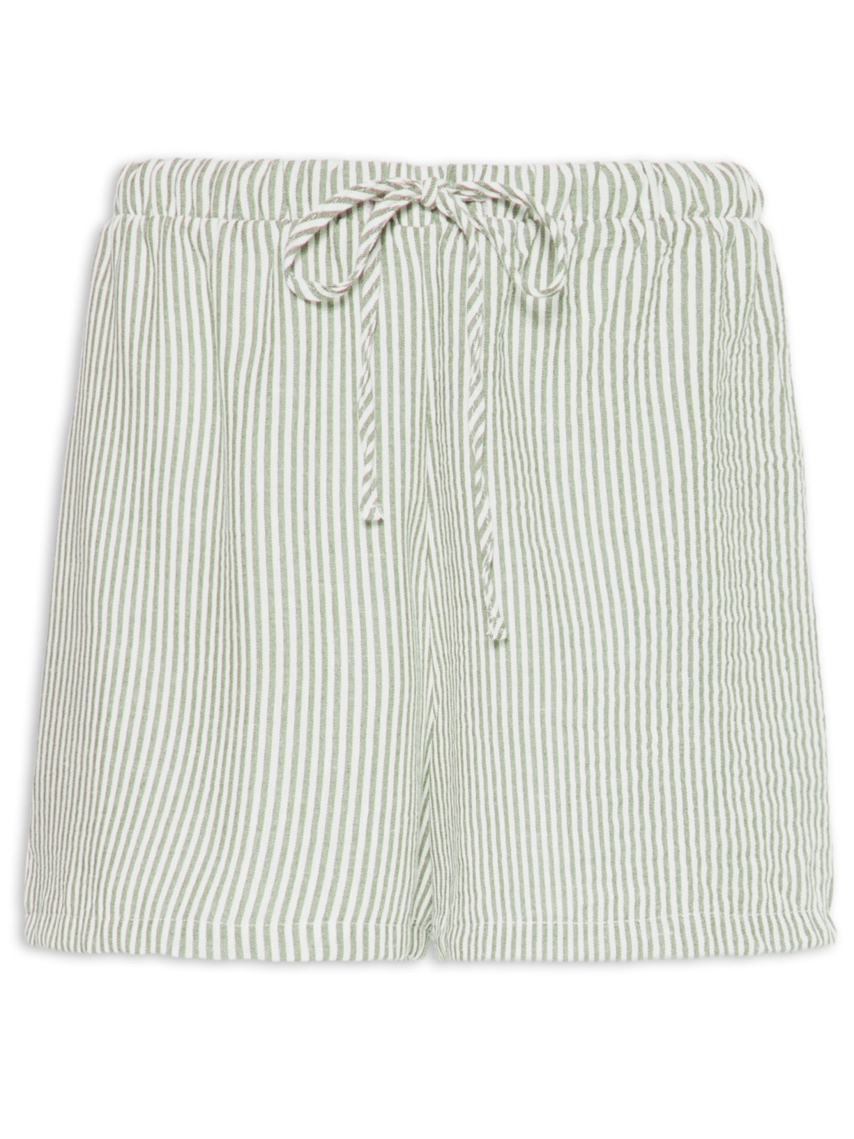 Short Feminino Listrado Verde Basiq