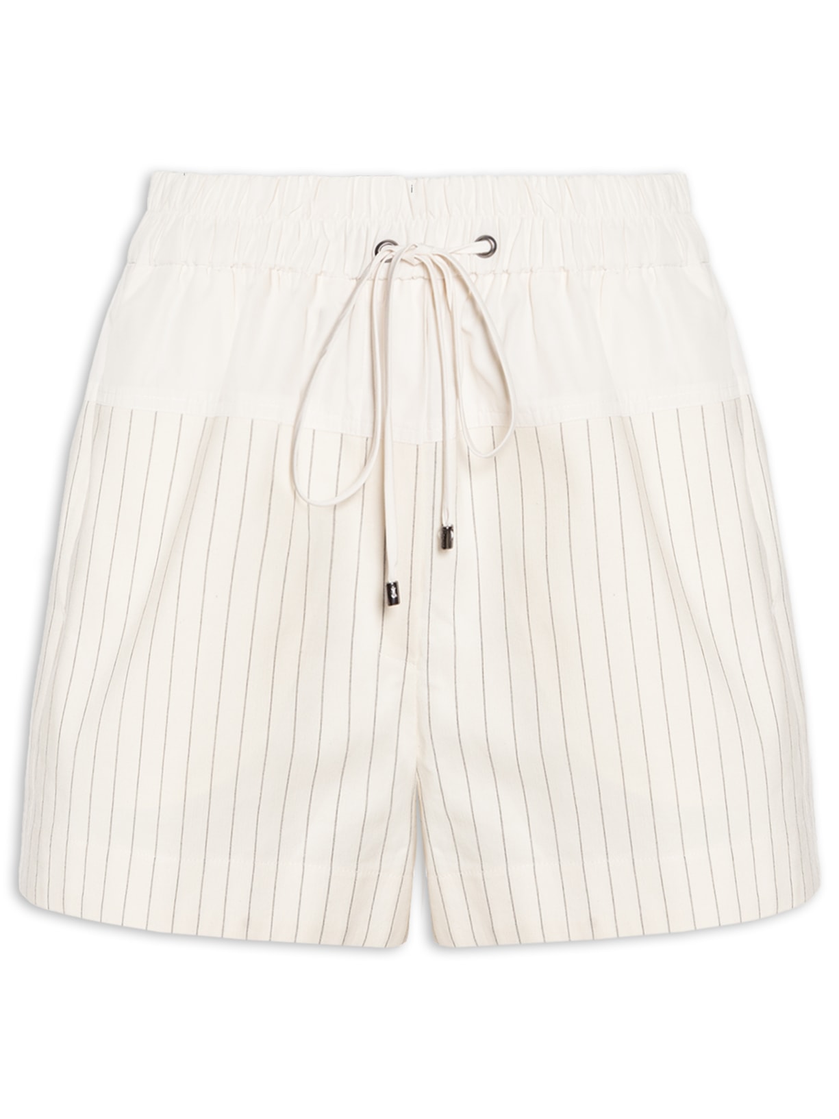 Short Feminino Listras Avignon - Branco