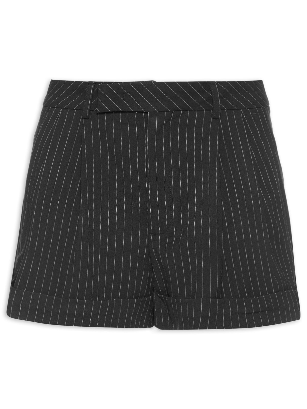 Short Feminino Listras - Preto