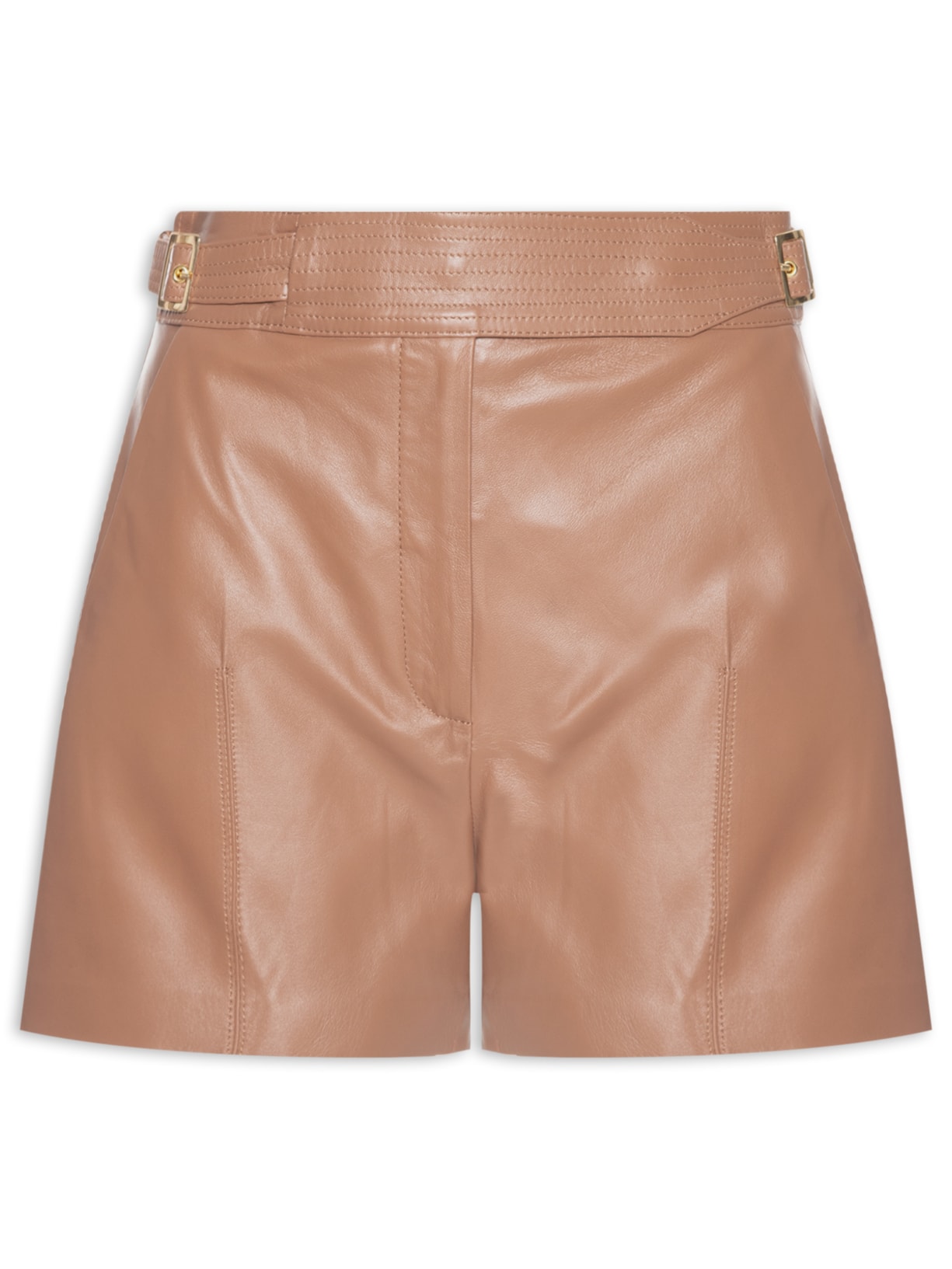 Short Feminino Lupita I Couro Marrom Le Lis