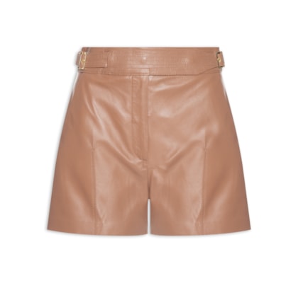 Short Feminino Lupita I Couro - Marrom