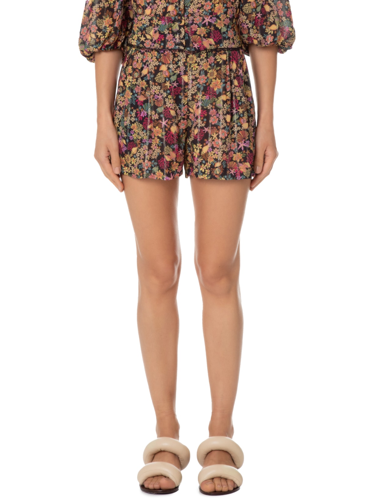 Short Feminino Lurex Estampa água Doce Preto Dress To