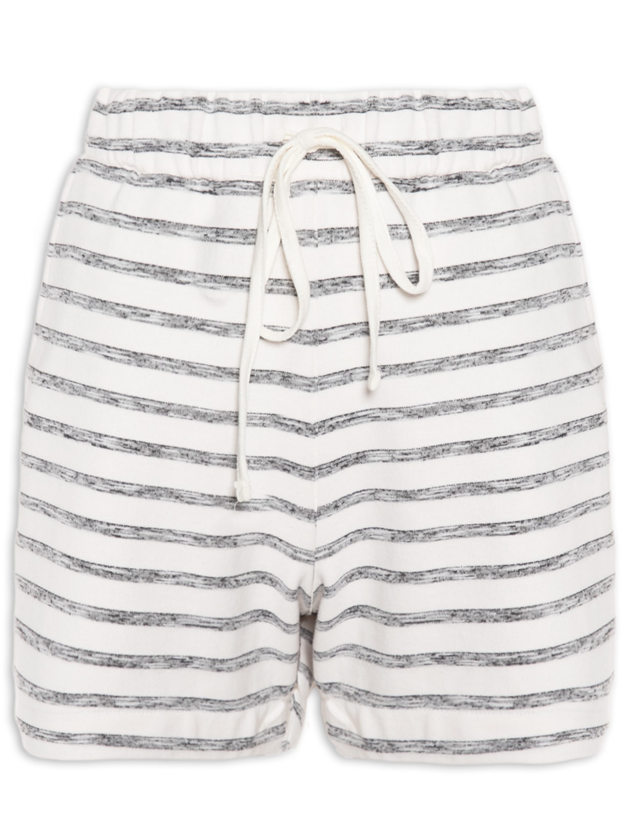 Short Feminino Malha Listras Cinza '2Essential