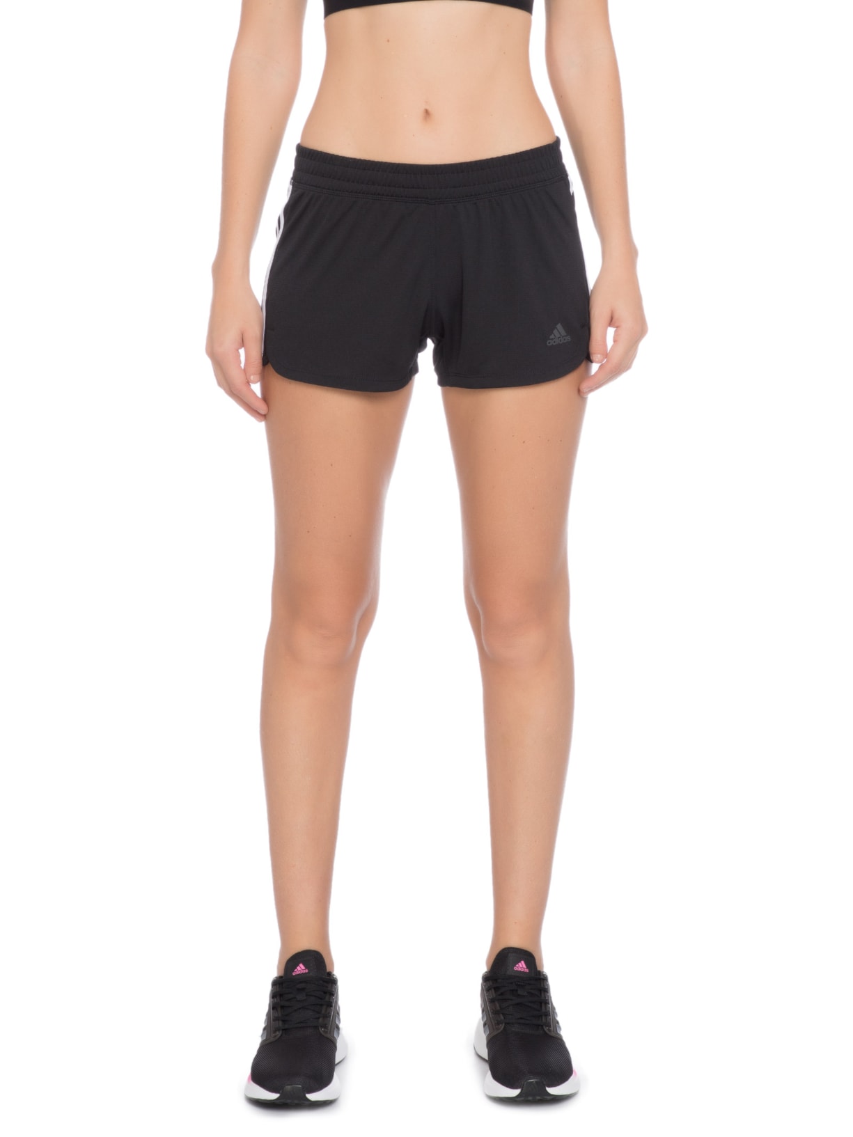 Short Feminino Malha Pacer 3 Preto Adidas