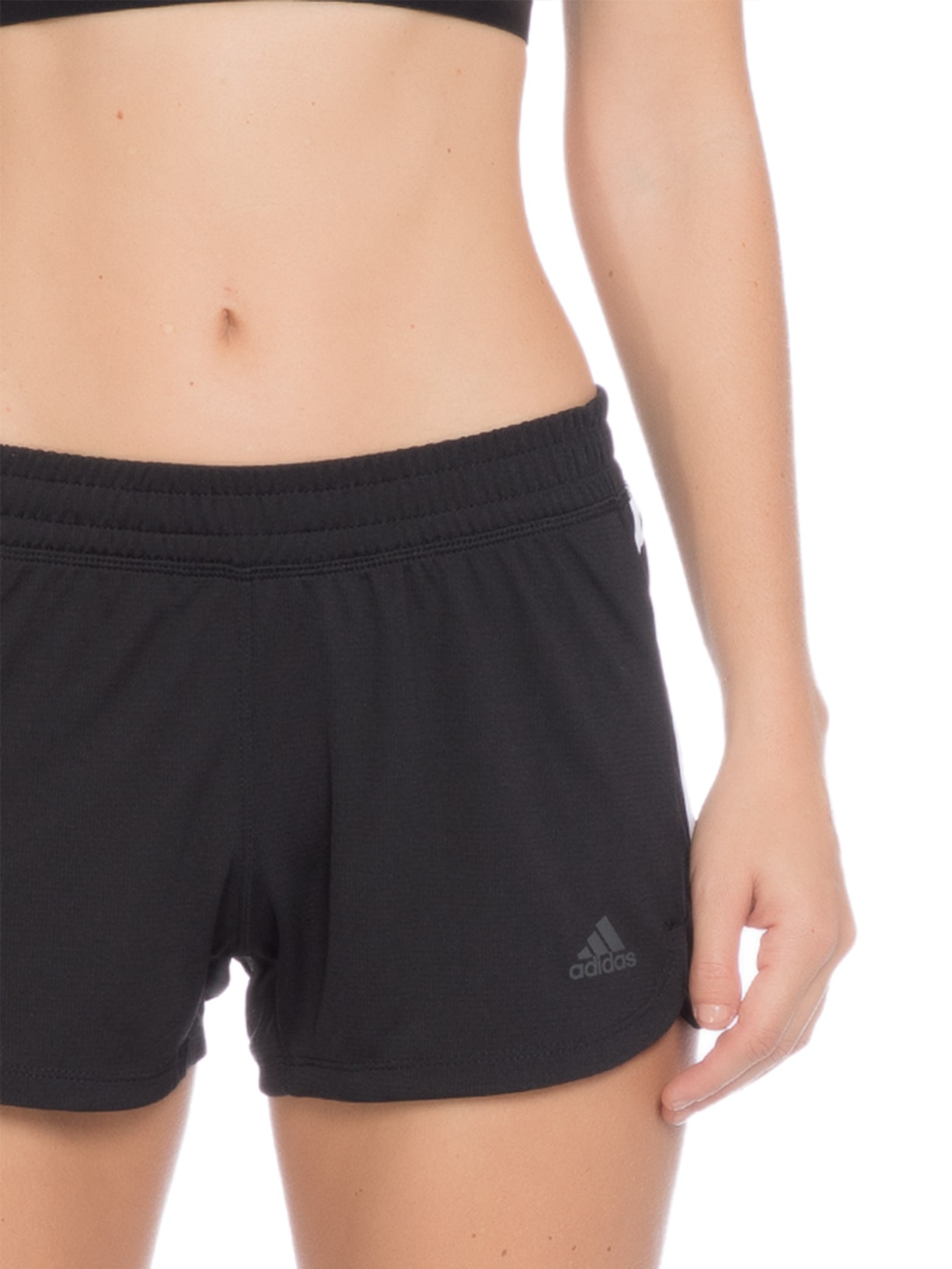 Short Feminino Malha Pacer 3 Preto Adidas